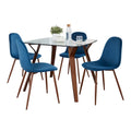 Table à manger carrée en pierre avec 4 chaises