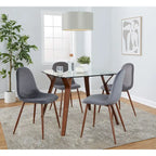 Table à manger carrée en pierre avec 4 chaises